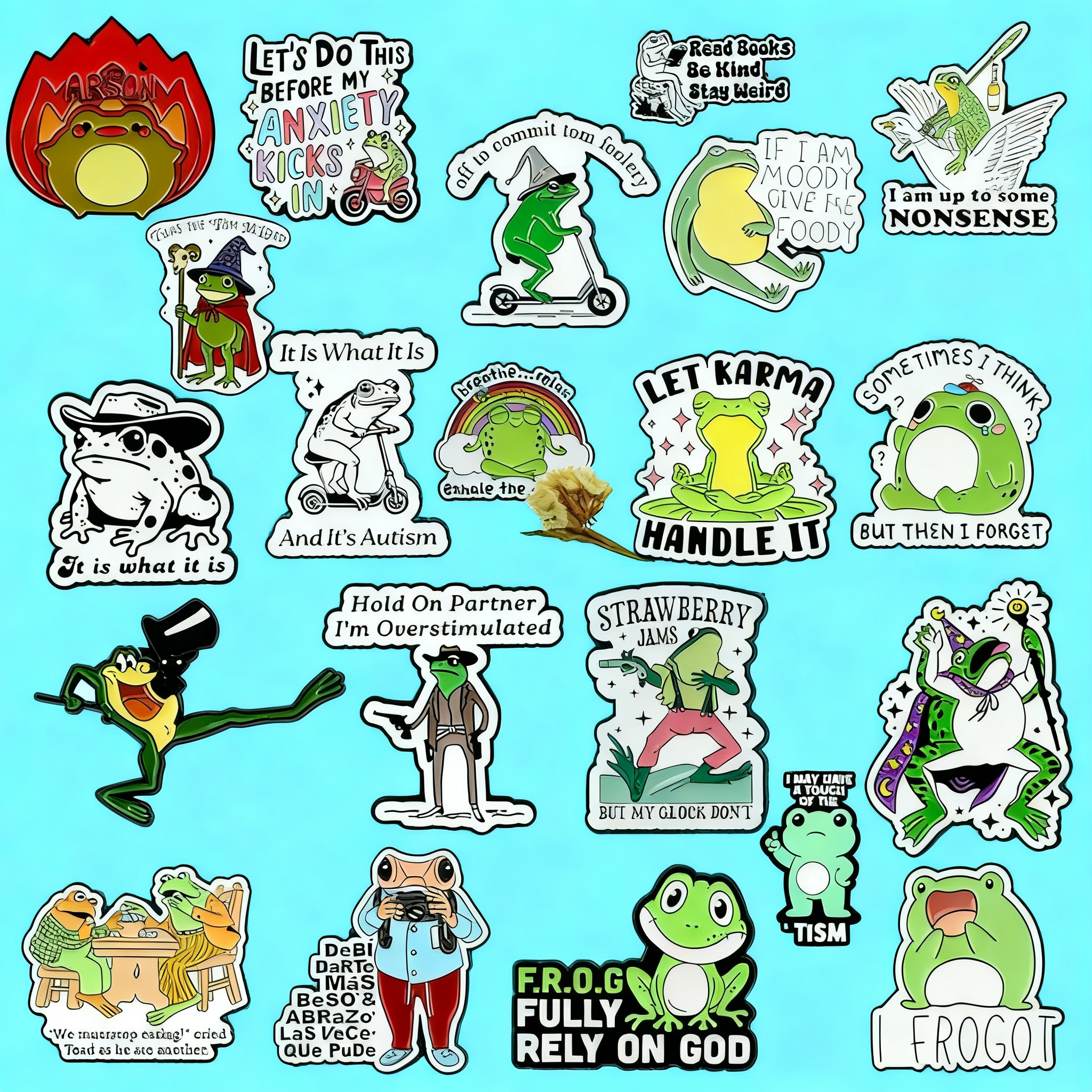 Embroidery Tulle - Cartoon Frog Brooch Pin Badge Clothing