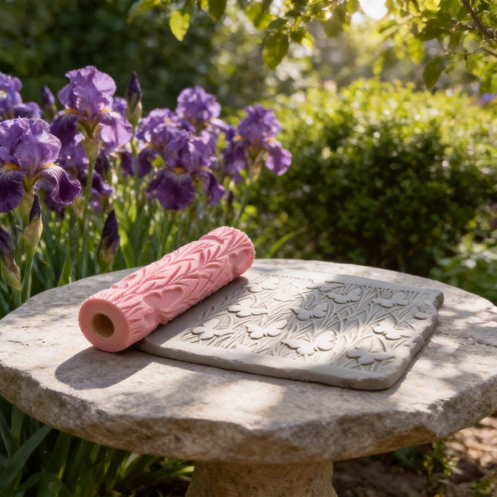 Embroidery Texture - DIY Pottery Craft Rolling Pin Tool