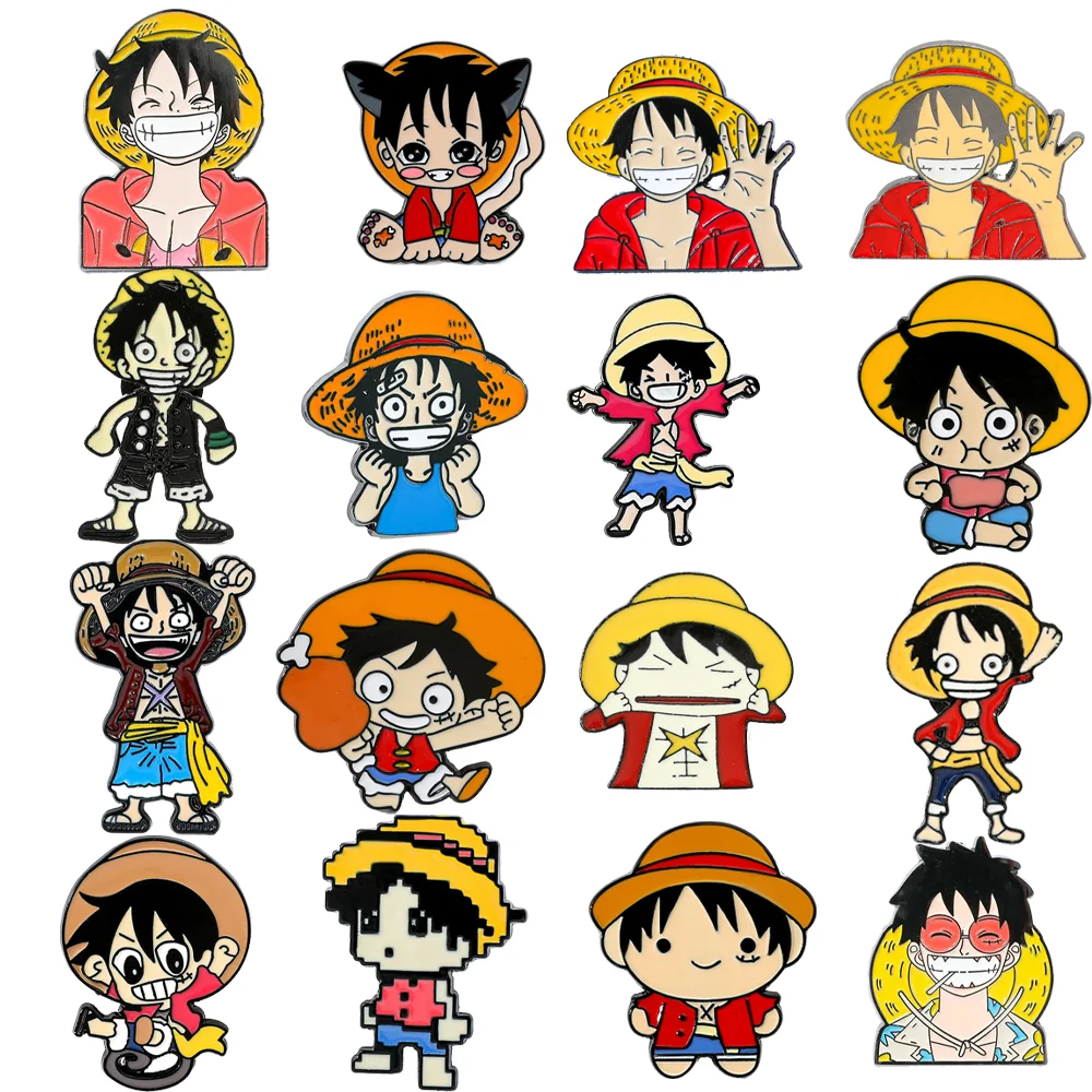 Embroidery Tulle - 16 Pcs Cartoon Character Brooch Creative