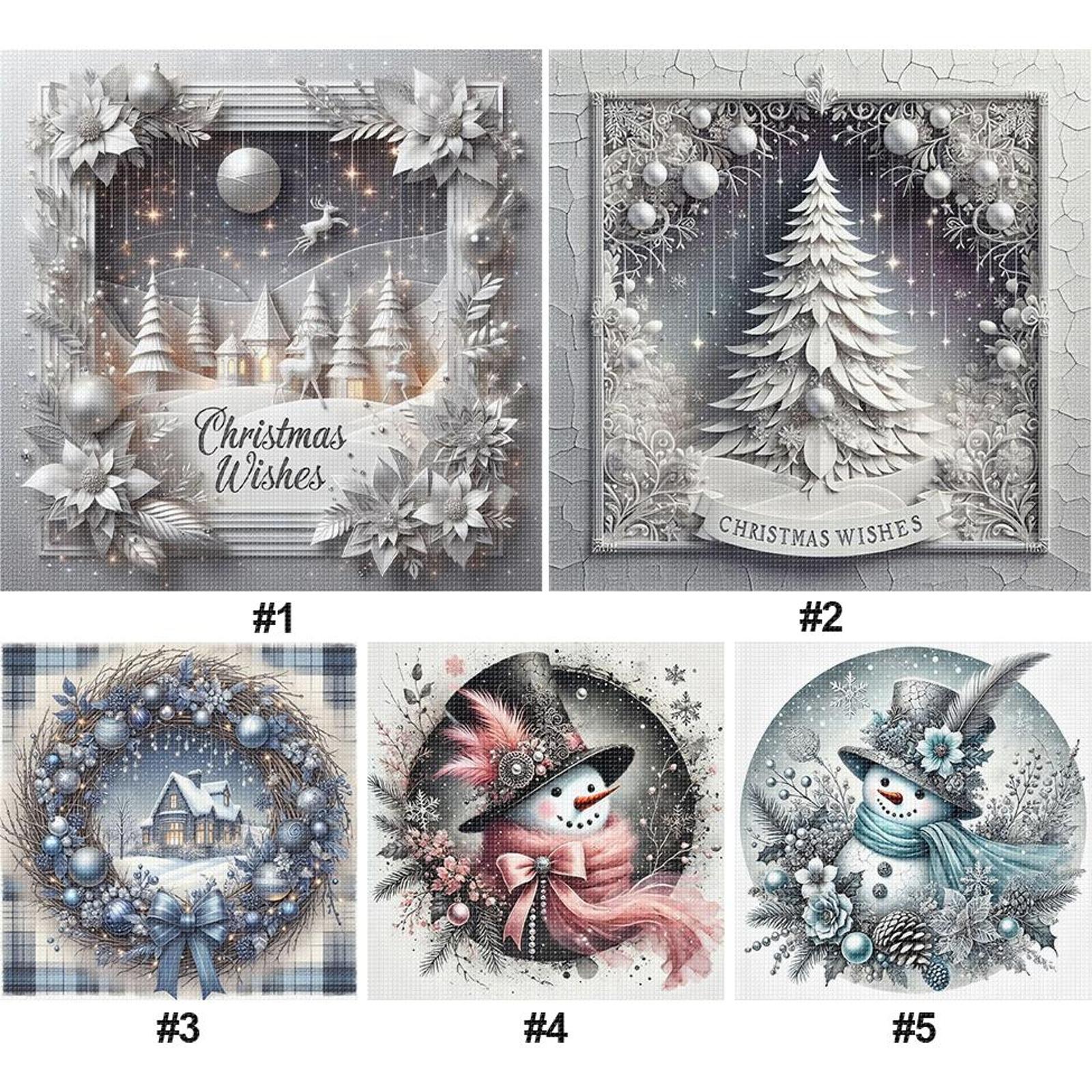 Embroidery Xmas Decorations - Xmas Printed Cross Stitch Kit 40x40cm
