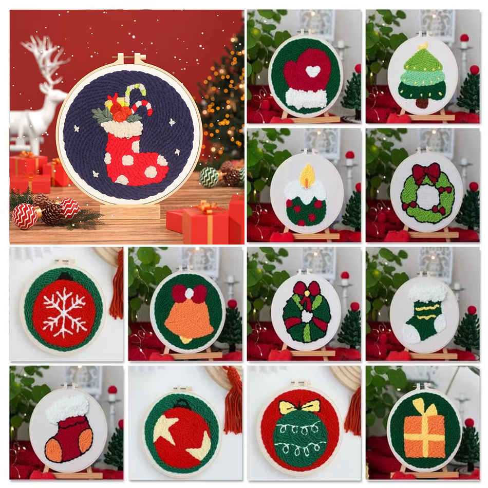 Punch Needle Embroidery Kit St - Embroidery Xmas Decorations บทวิจารณ์และราคา