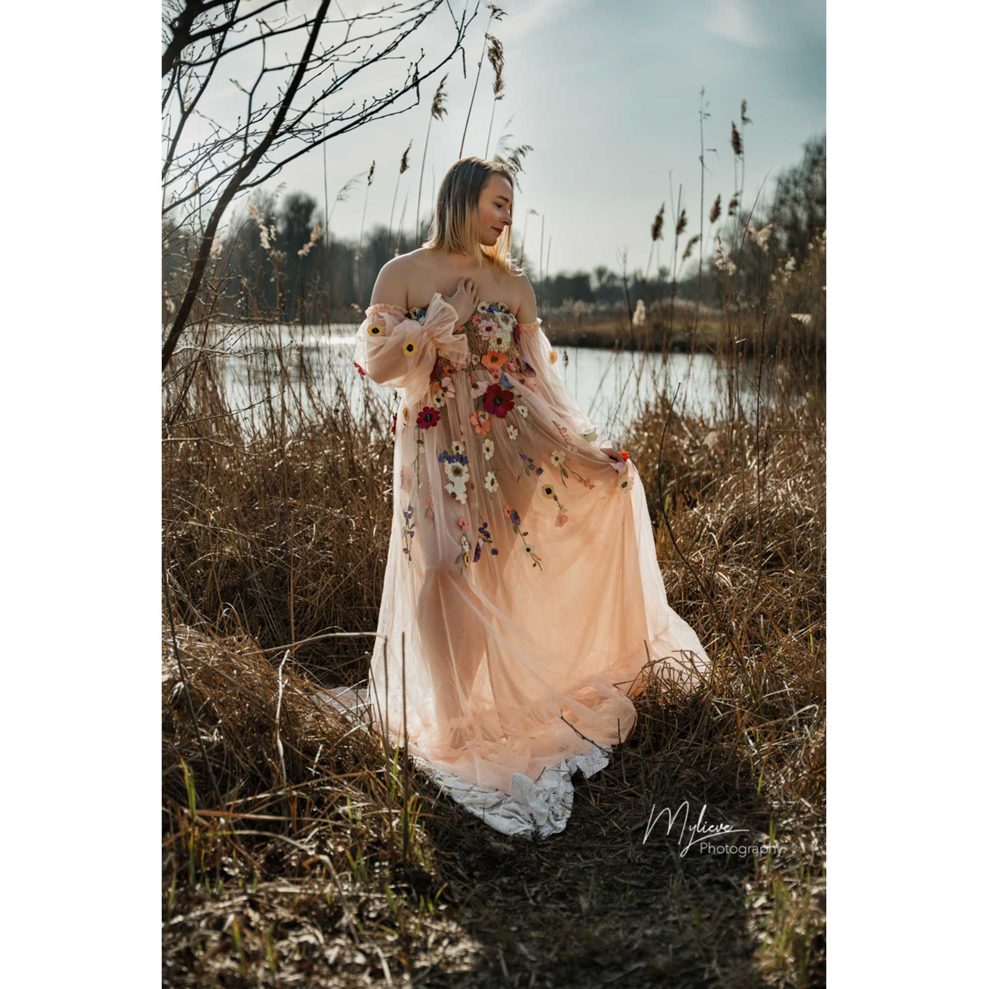 Don&Judy Colorful Organza Off- - Embroidery Daisy บทวิจารณ์และราคา