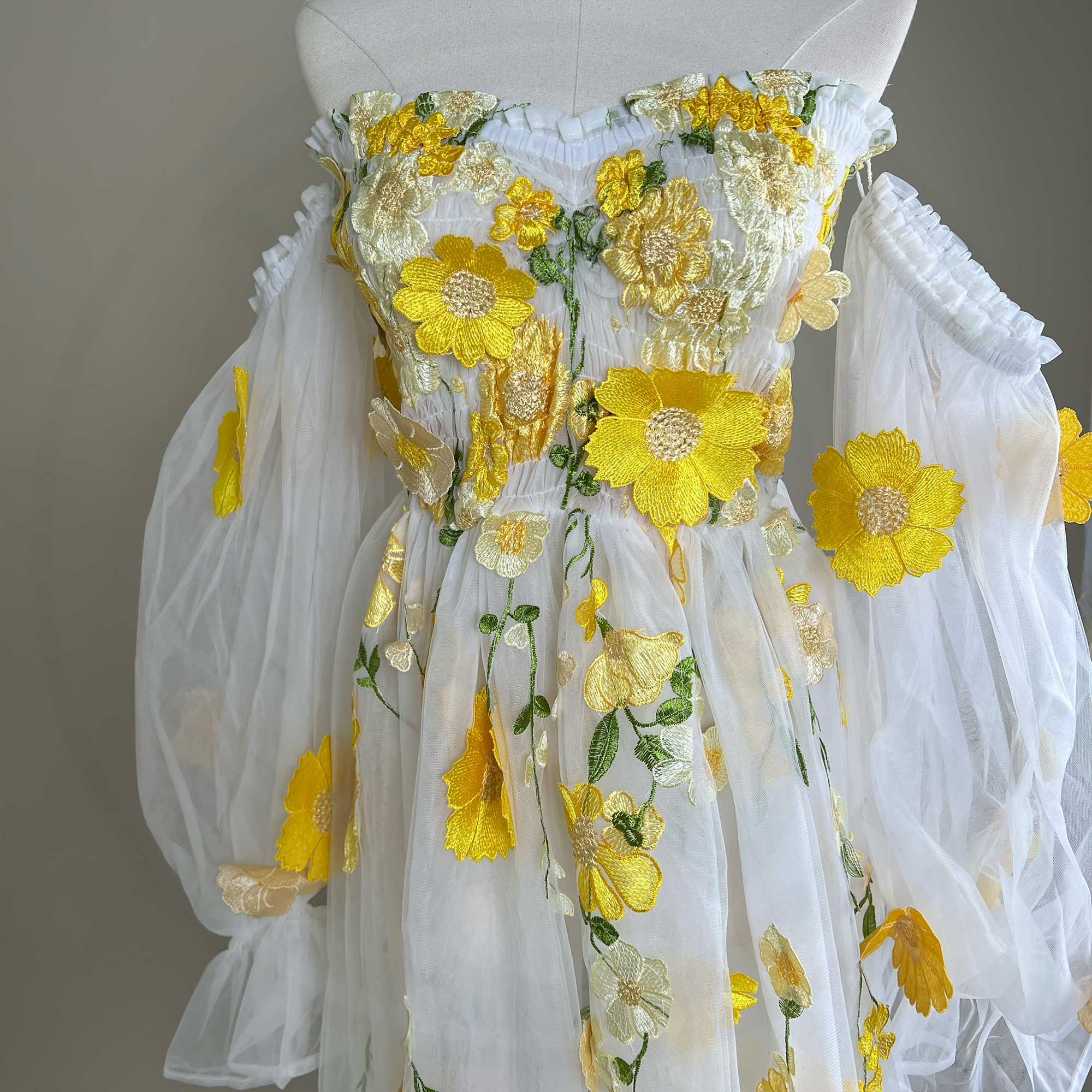 Don&Judy Colorful Organza Off- - Embroidery Daisy บทวิจารณ์และราคา
