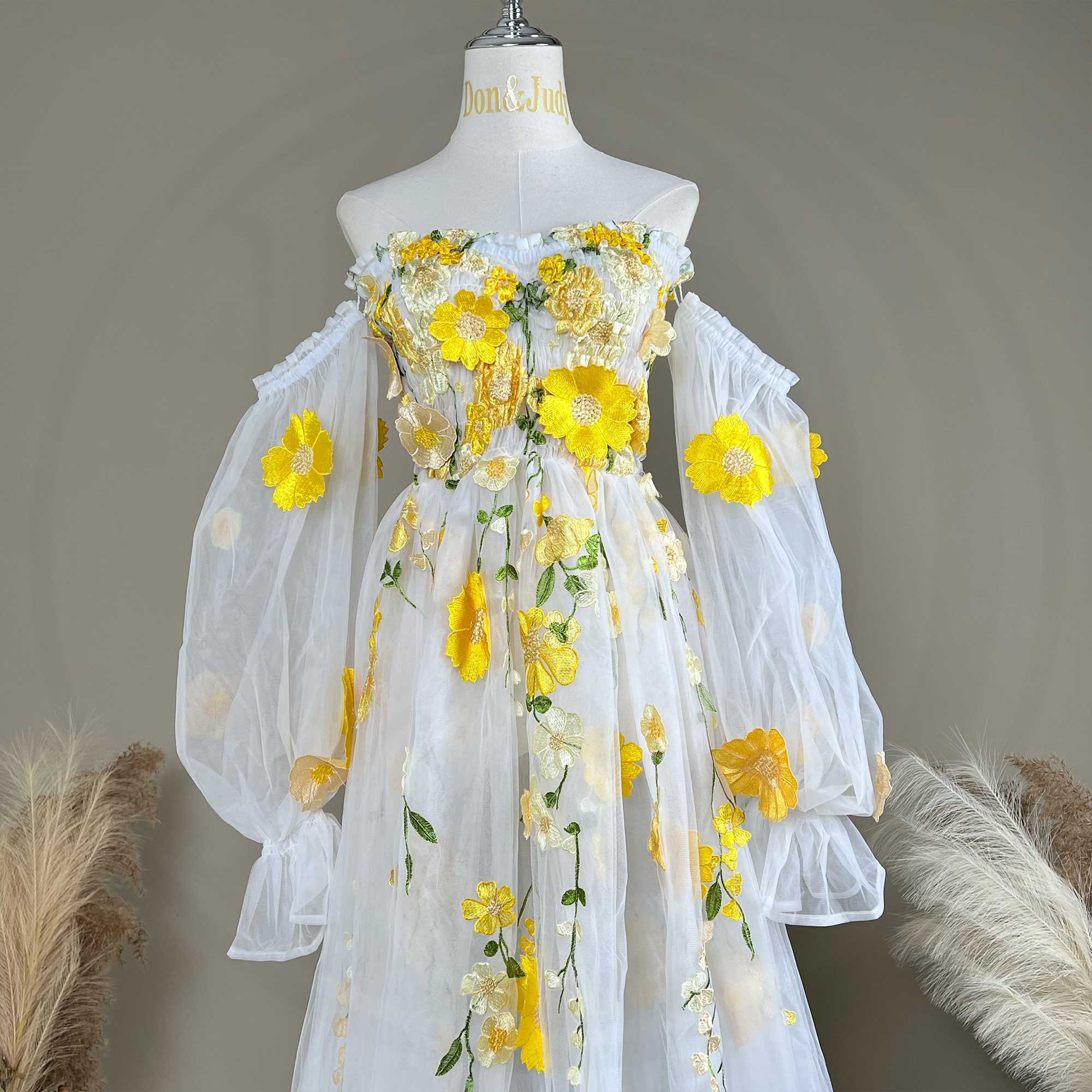 Don&Judy Colorful Organza Off- - Embroidery Daisy บทวิจารณ์และราคา