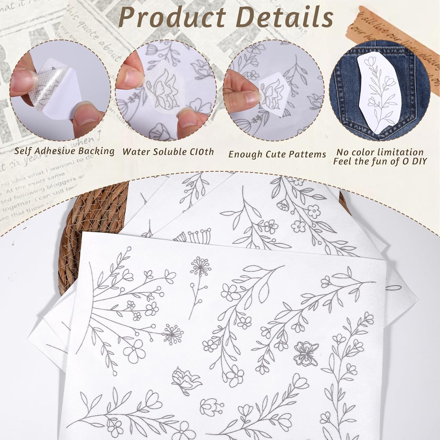 Stick & Stitch Water Soluble E - Embroidery Daisy บทวิจารณ์และราคา