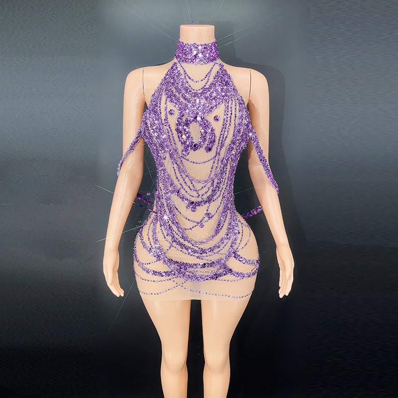 Sexy Sparkly Silver Prom Dress - Embroidery Beads บทวิจารณ์และราคา