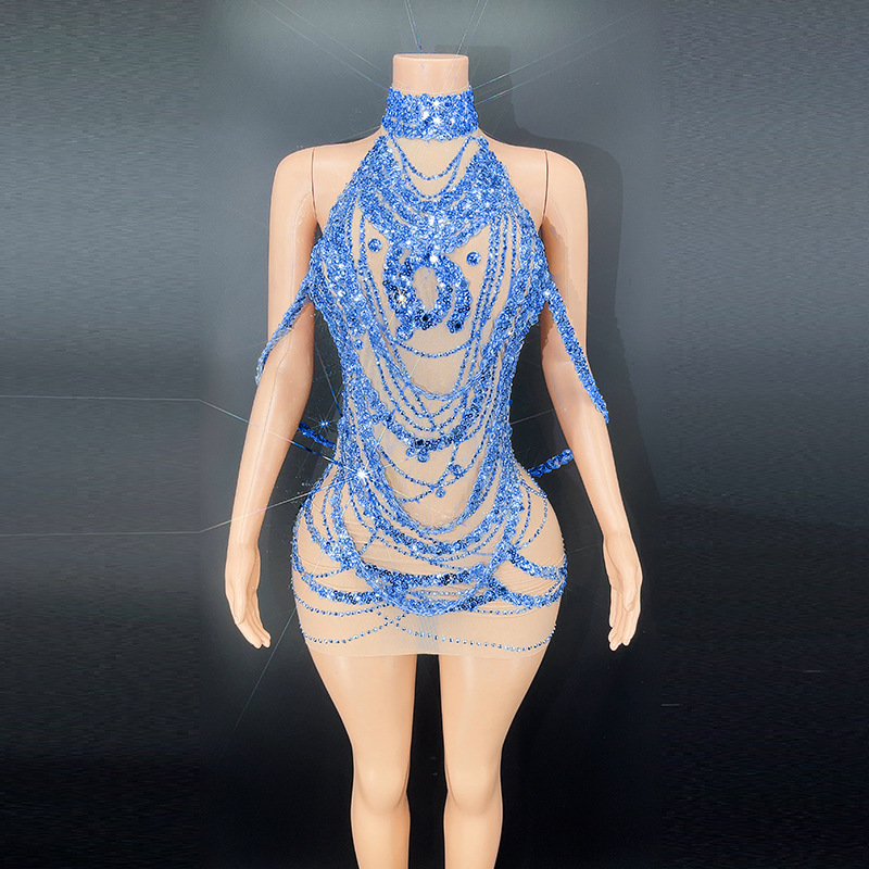 Sexy Sparkly Silver Prom Dress - Embroidery Beads บทวิจารณ์และราคา