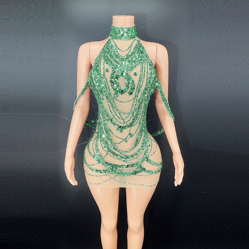 Sexy Sparkly Silver Prom Dress - Embroidery Beads บทวิจารณ์และราคา
