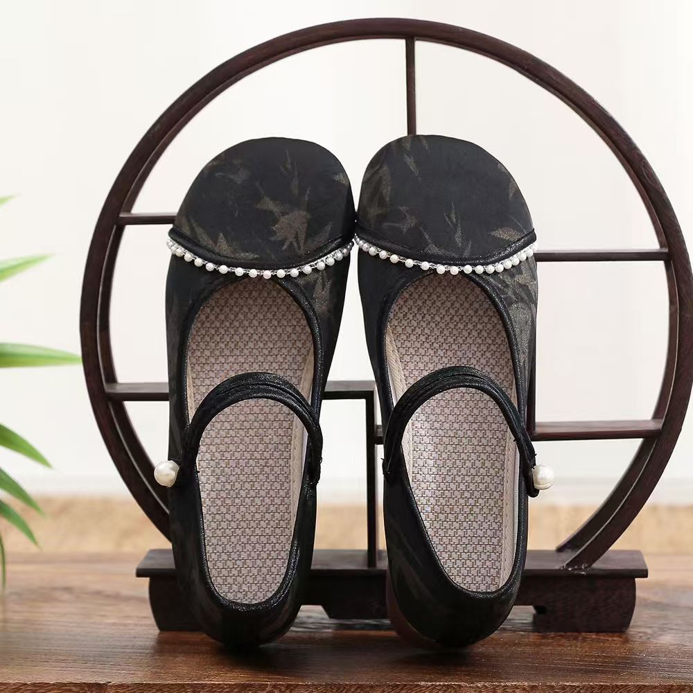 Chinese Style Women Low Heel C - Embroidery Canvas บทวิจารณ์และราคา