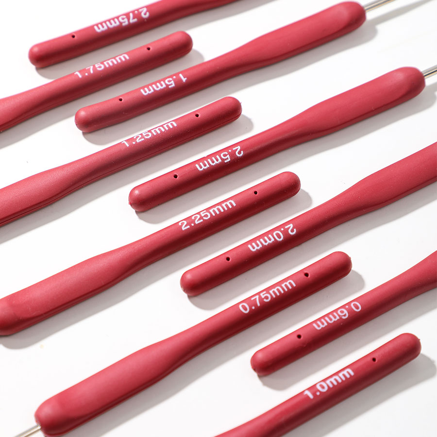 10pcs Red Crochet Set Kit Sili - Embroidery Needles บทวิจารณ์และราคา