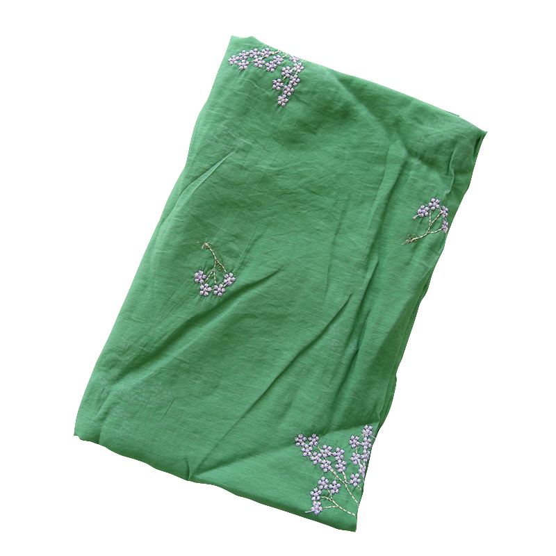 Summer dark green silk embroid - Embroidery Canvas บทวิจารณ์และราคา
