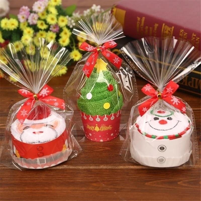 Christmas Towels 30*30cm Cute  - Embroidery Xmas Decorations บทวิจารณ์และราคา