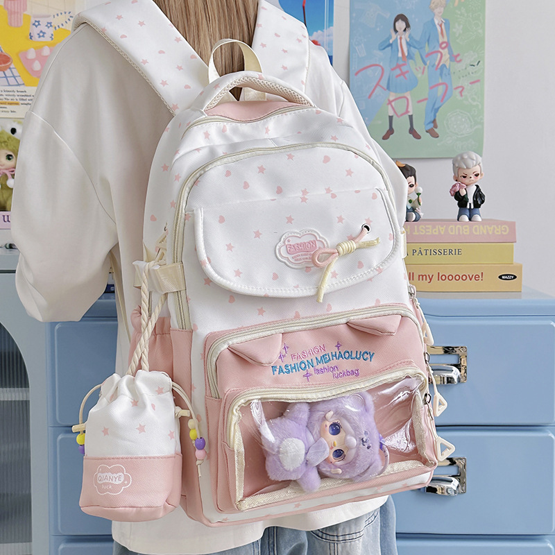 New Cute Transparent Anime Bac - Embroidery Texture บทวิจารณ์และราคา