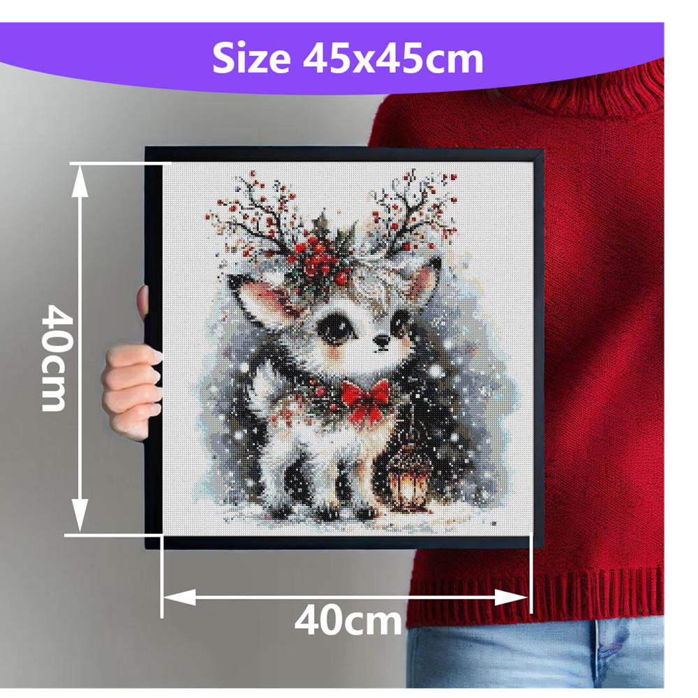 Full Drill Diamond Embroidery  - Embroidery Xmas Decorations บทวิจารณ์และราคา
