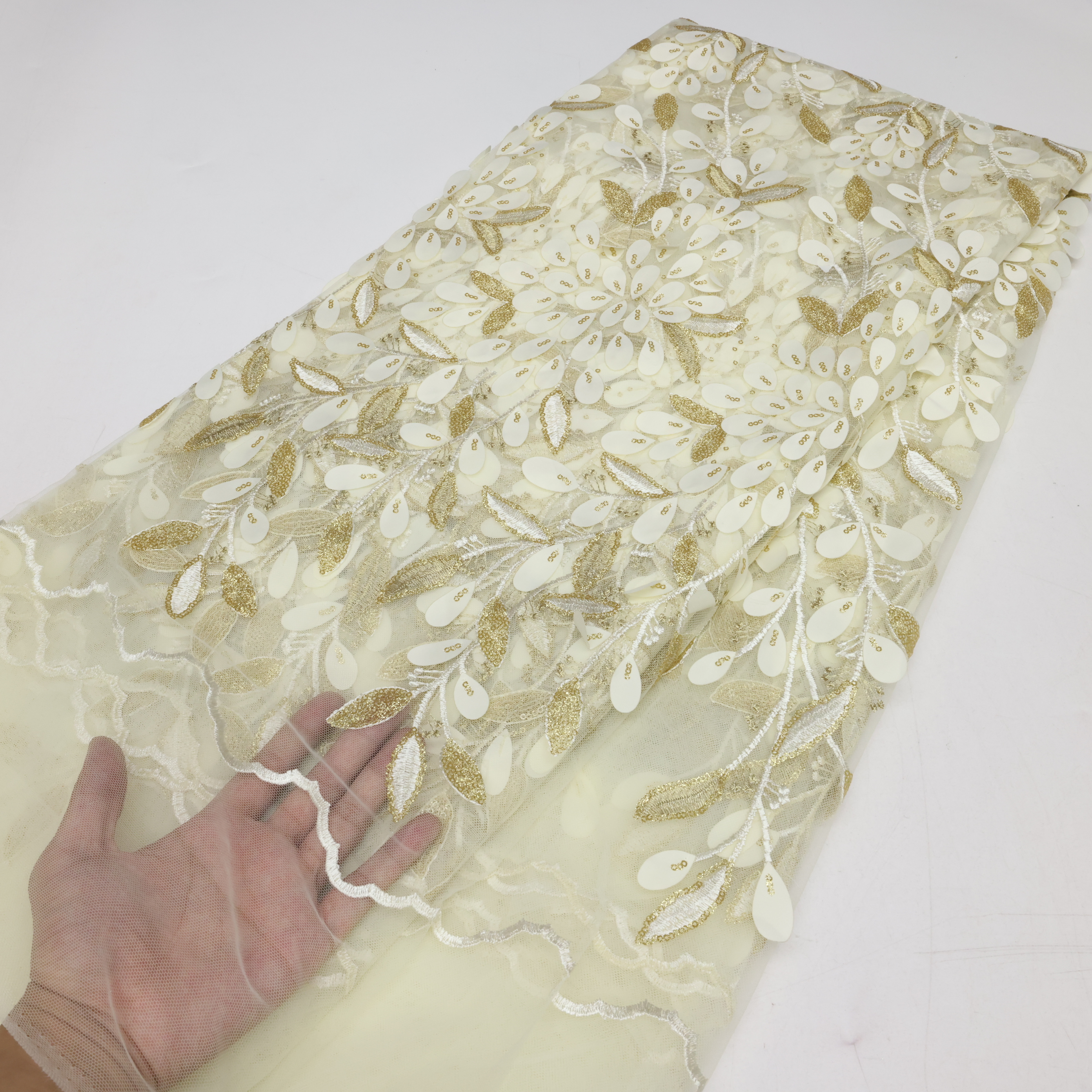 French Embroidery Sequins Lace - Embroidery Ai บทวิจารณ์และราคา