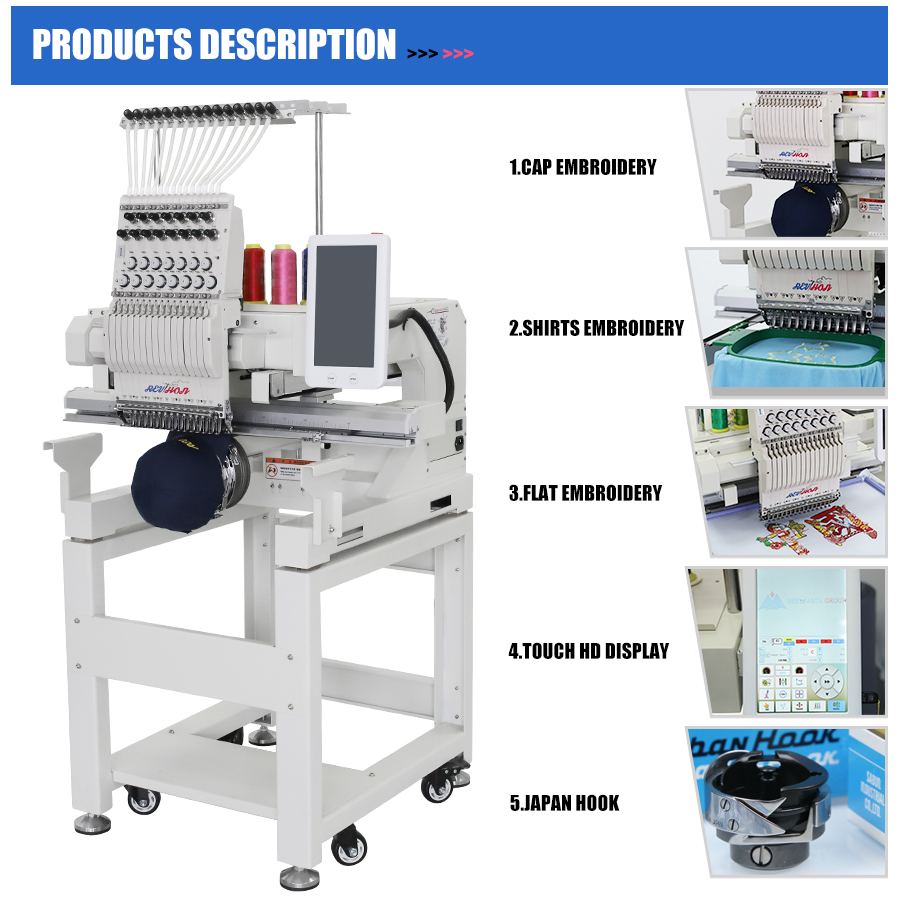 HONRAIN Computerized Single He - Embroidery Machine Computerized บทวิจารณ์และราคา