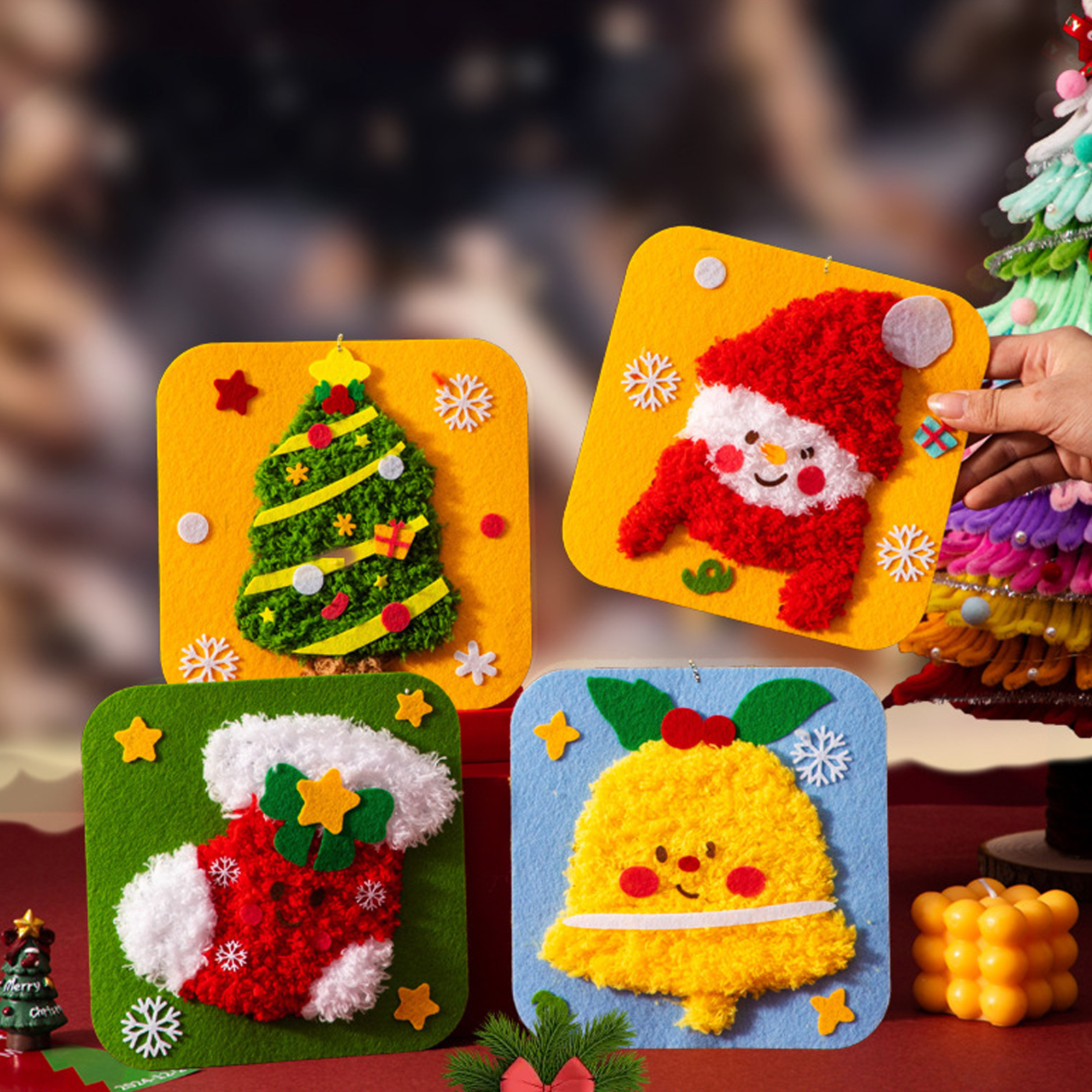 Lovely Animal Embroidery Doll  - Embroidery Xmas Decorations บทวิจารณ์และราคา