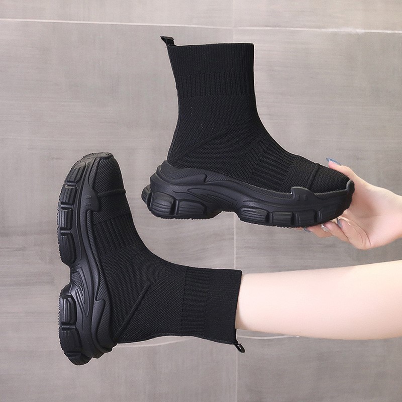 Sock boots women's summer new  - Embroidery Canvas บทวิจารณ์และราคา