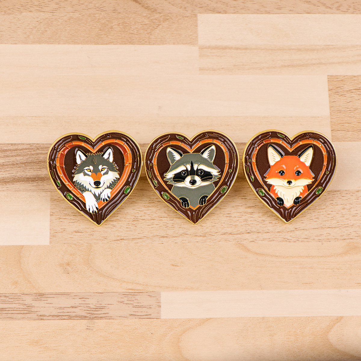 Fox Rose Bear Enamel Pins Anim - Embroidery Tulle บทวิจารณ์และราคา