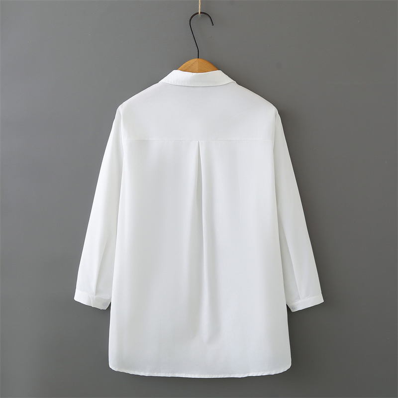 Women Plus Size Long Sleeve Co - Embroidery Blouse บทวิจารณ์และราคา