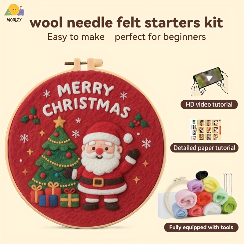 Santa & Christmas Tree Felt Em - Embroidery Xmas Decorations บทวิจารณ์และราคา