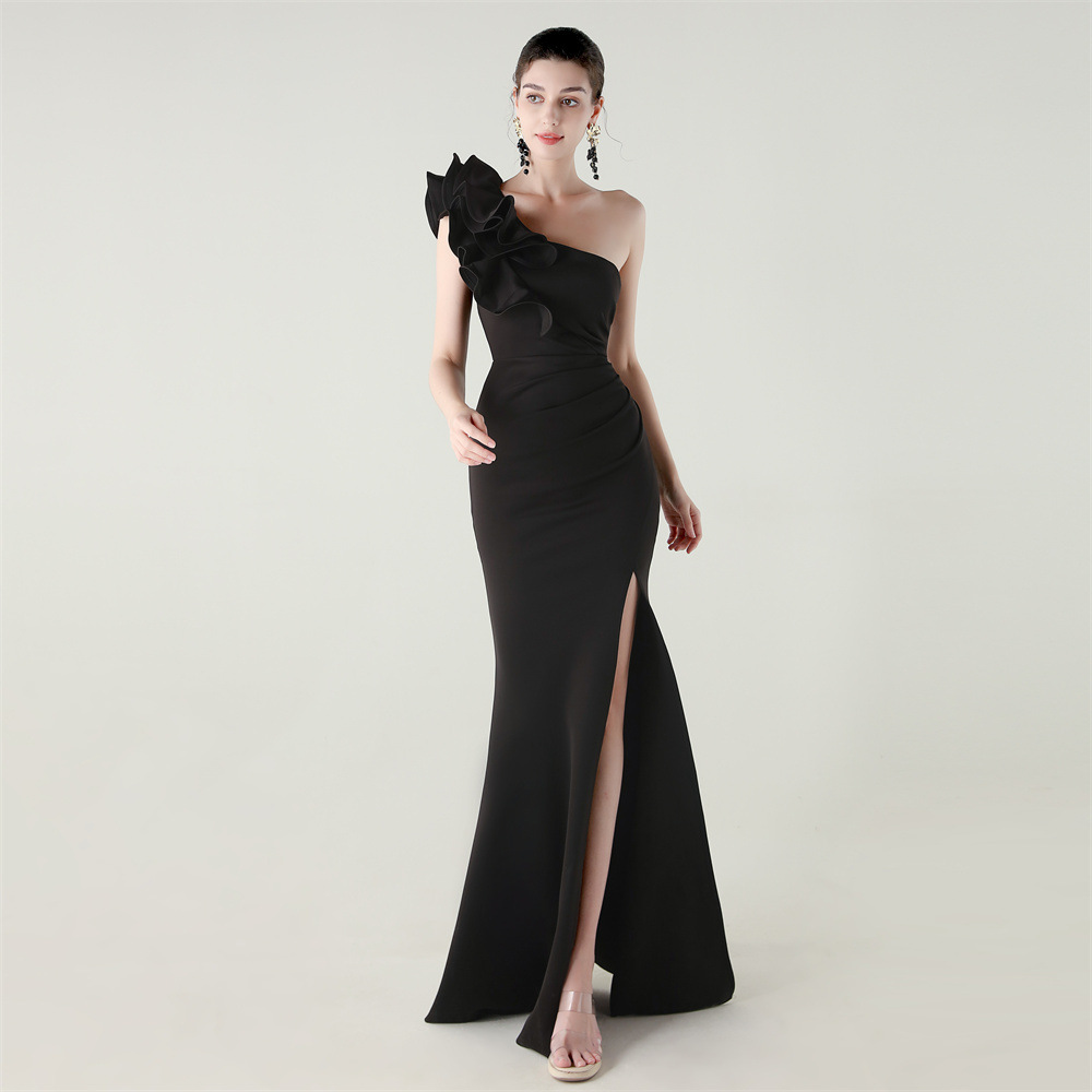 Elegant Evening Dress Women Me - Embroidery Beads บทวิจารณ์และราคา