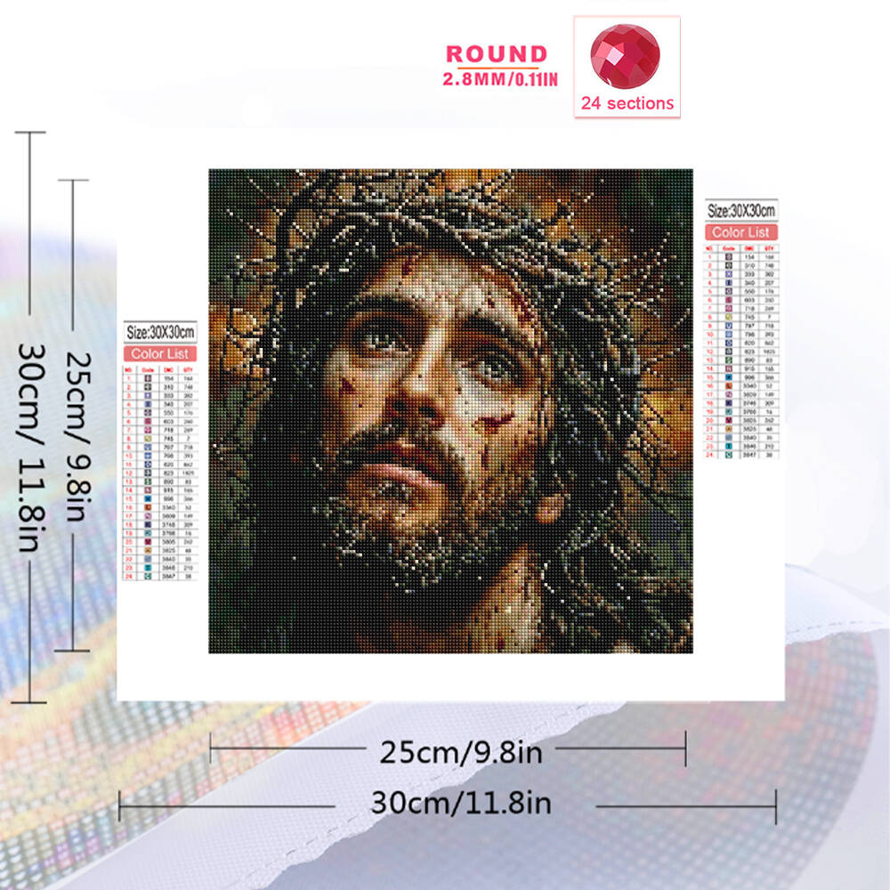 Evershine Jesus Diamond Embroi - Embroidery Jesus บทวิจารณ์และราคา