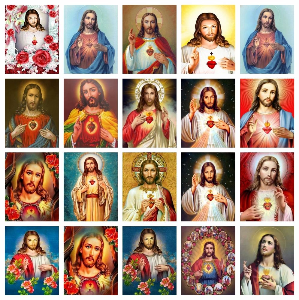 AZQSD Diamond Painting Jesus R - Embroidery Jesus บทวิจารณ์และราคา