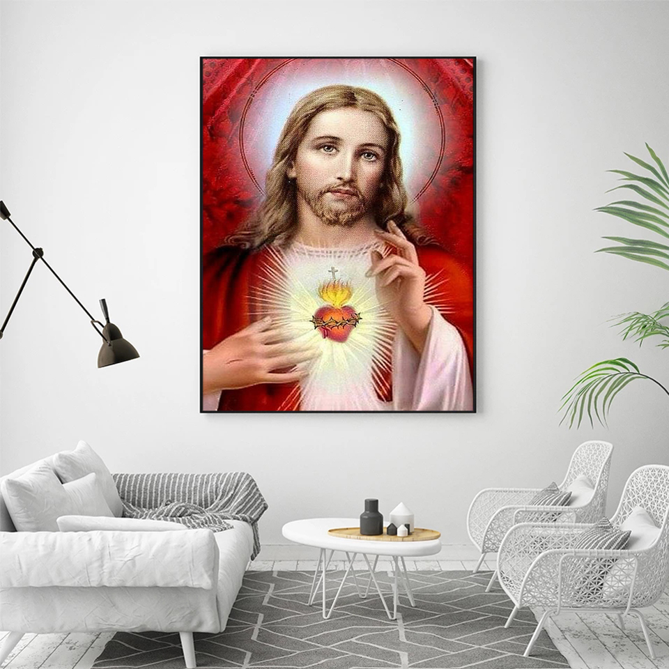 AZQSD Diamond Painting Jesus R - Embroidery Jesus บทวิจารณ์และราคา