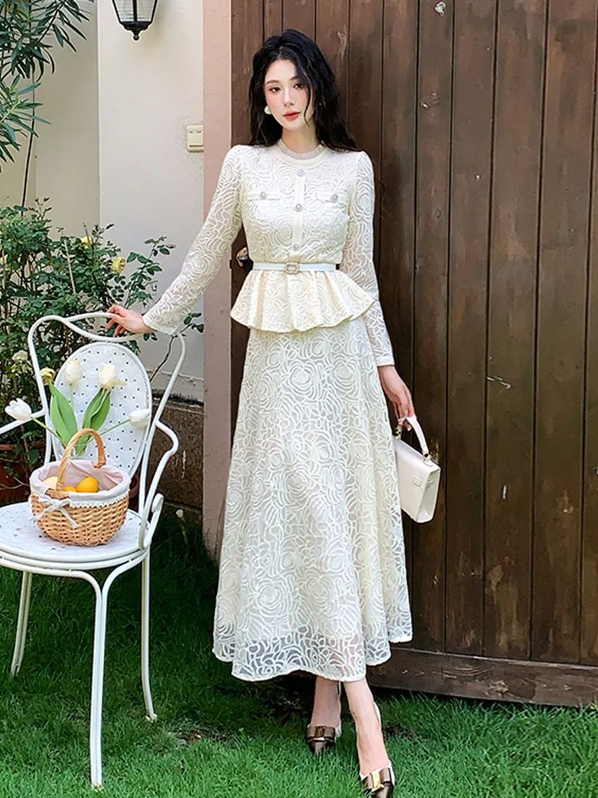 Formal Luxury Evening Lace Two - Embroidery Blouse บทวิจารณ์และราคา