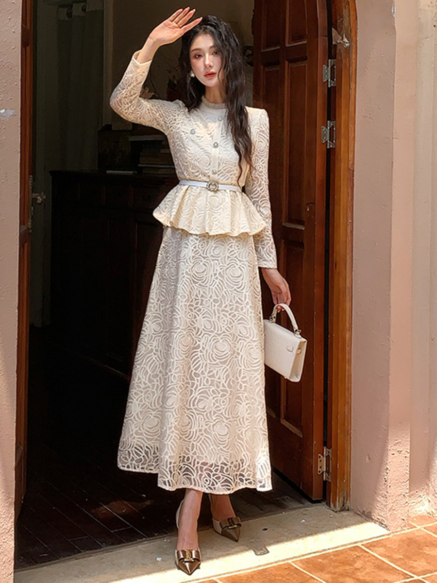 Formal Luxury Evening Lace Two - Embroidery Blouse บทวิจารณ์และราคา