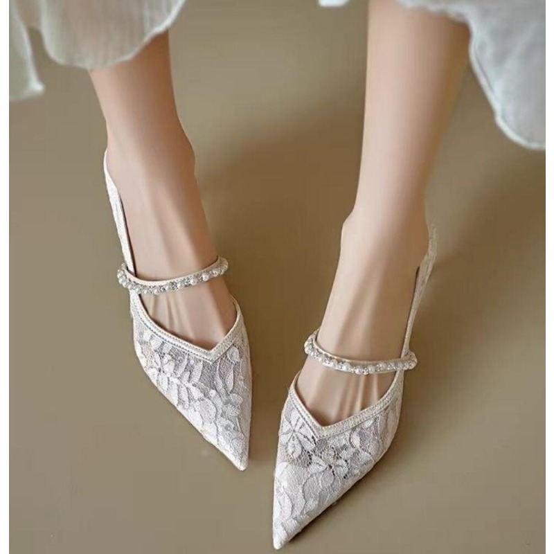 Sexy Lace Embroidery High Heel - Embroidery Beads บทวิจารณ์และราคา