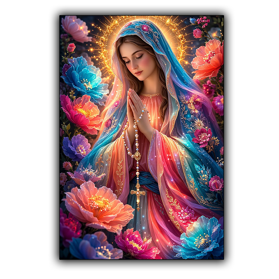 Virgin Mary Mother of Jesus Di - Embroidery Jesus บทวิจารณ์และราคา