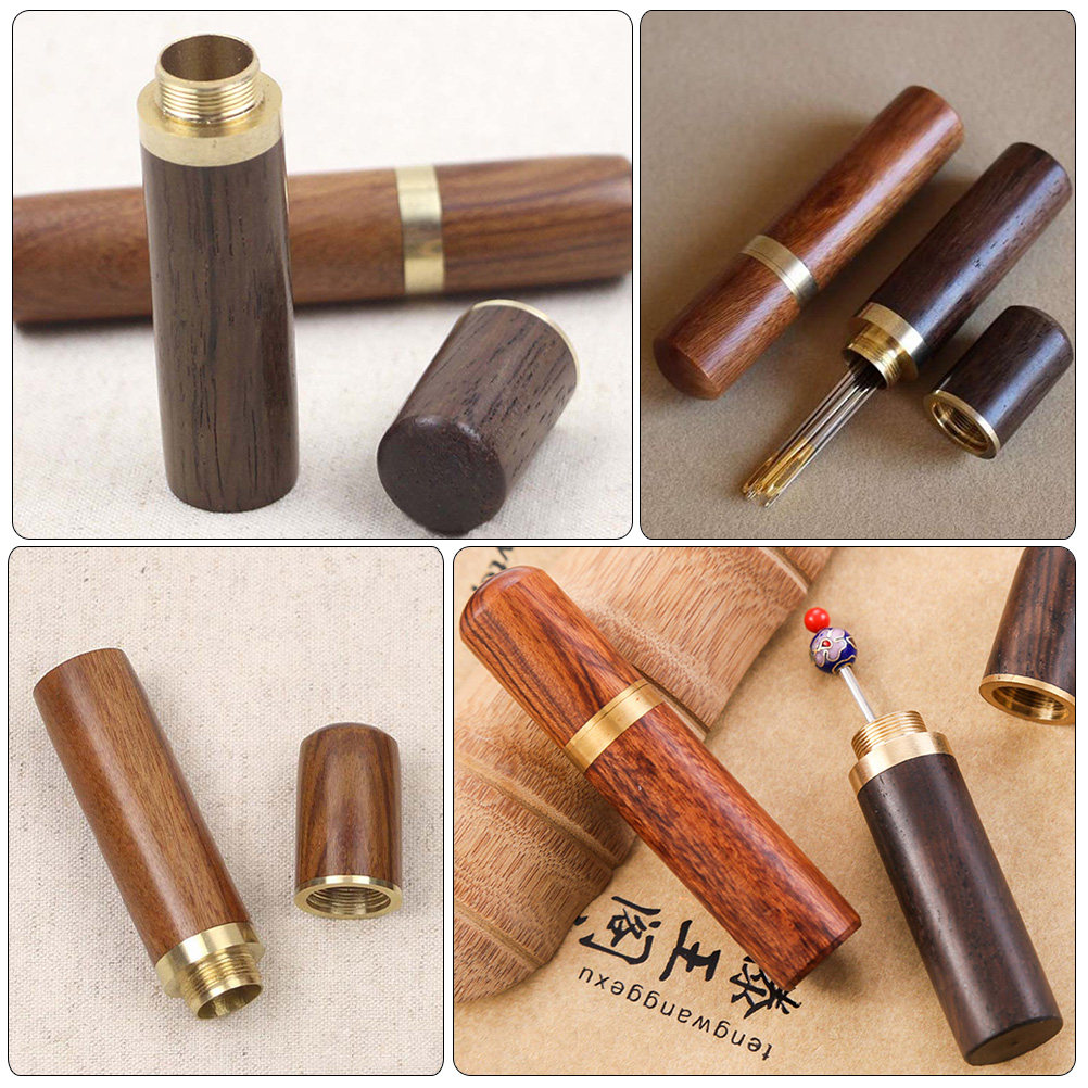4Pcs Needle Case Wooden Style  - Embroidery Texture บทวิจารณ์และราคา