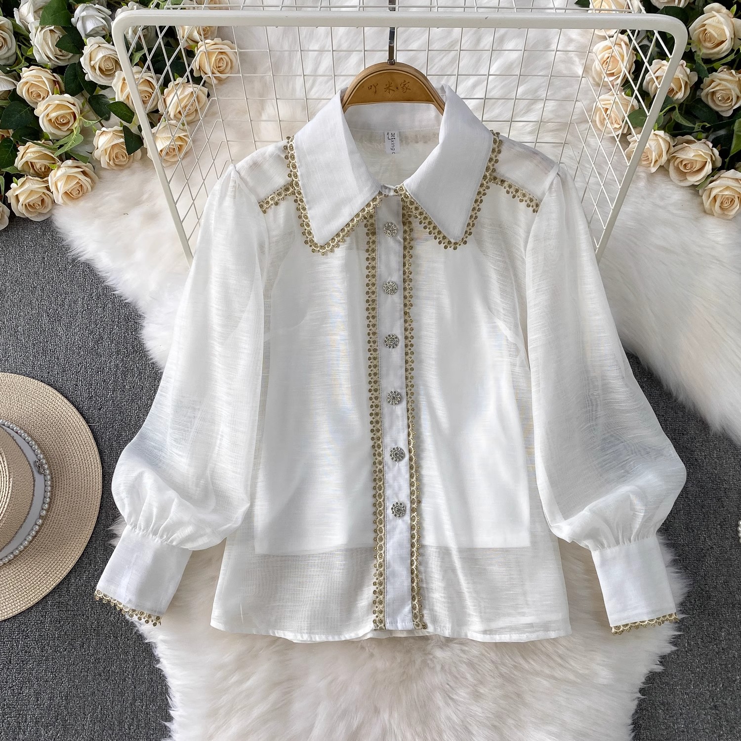 Elegant Shirt Skirt Suit Women - Embroidery Blouse บทวิจารณ์และราคา