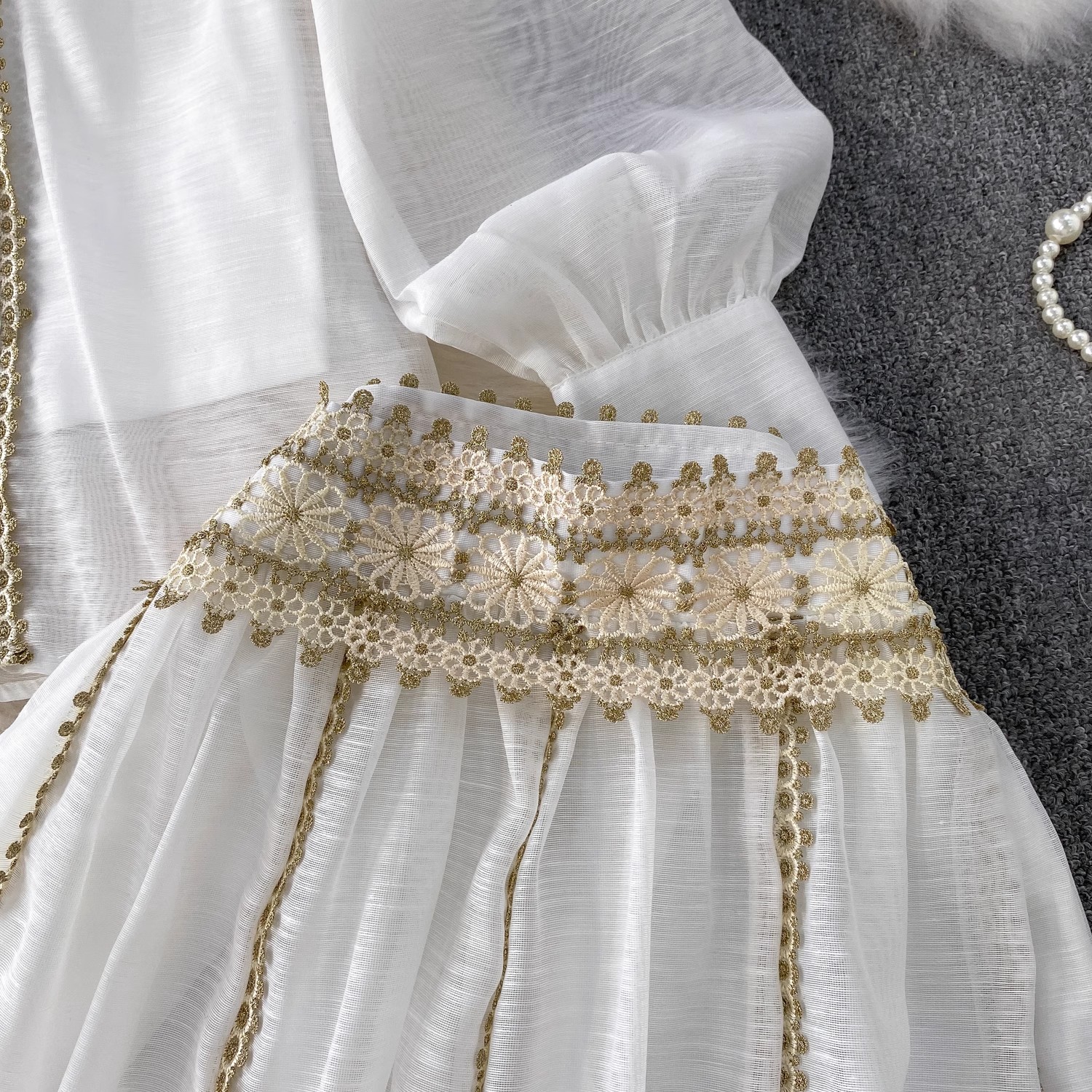 Elegant Shirt Skirt Suit Women - Embroidery Blouse บทวิจารณ์และราคา