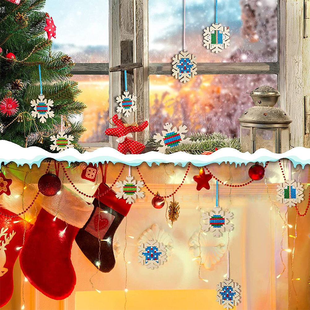 Cross Stitch Hanging Pendant G - Embroidery Xmas Decorations บทวิจารณ์และราคา