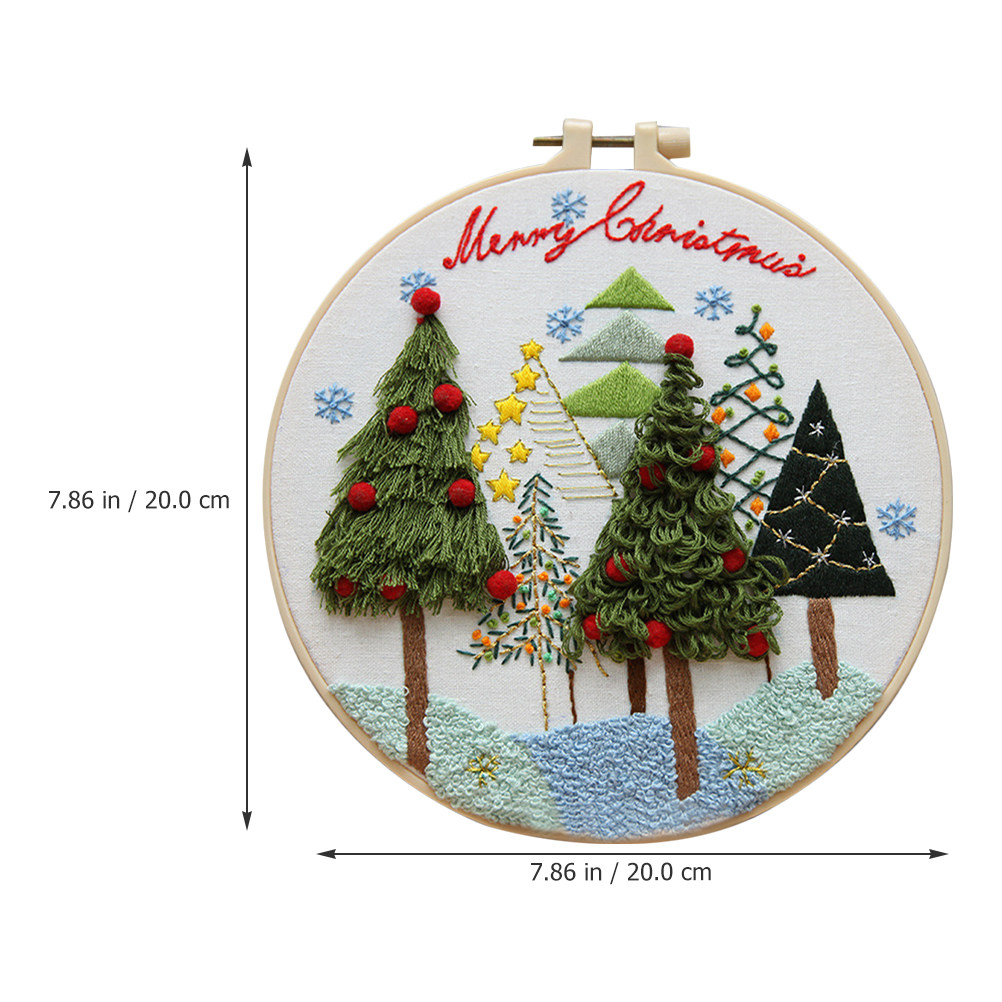 Christmas Embroidery Kit 20cm  - Embroidery Xmas Decorations บทวิจารณ์และราคา
