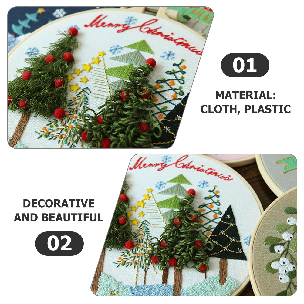 Christmas Embroidery Kit 20cm  - Embroidery Xmas Decorations บทวิจารณ์และราคา