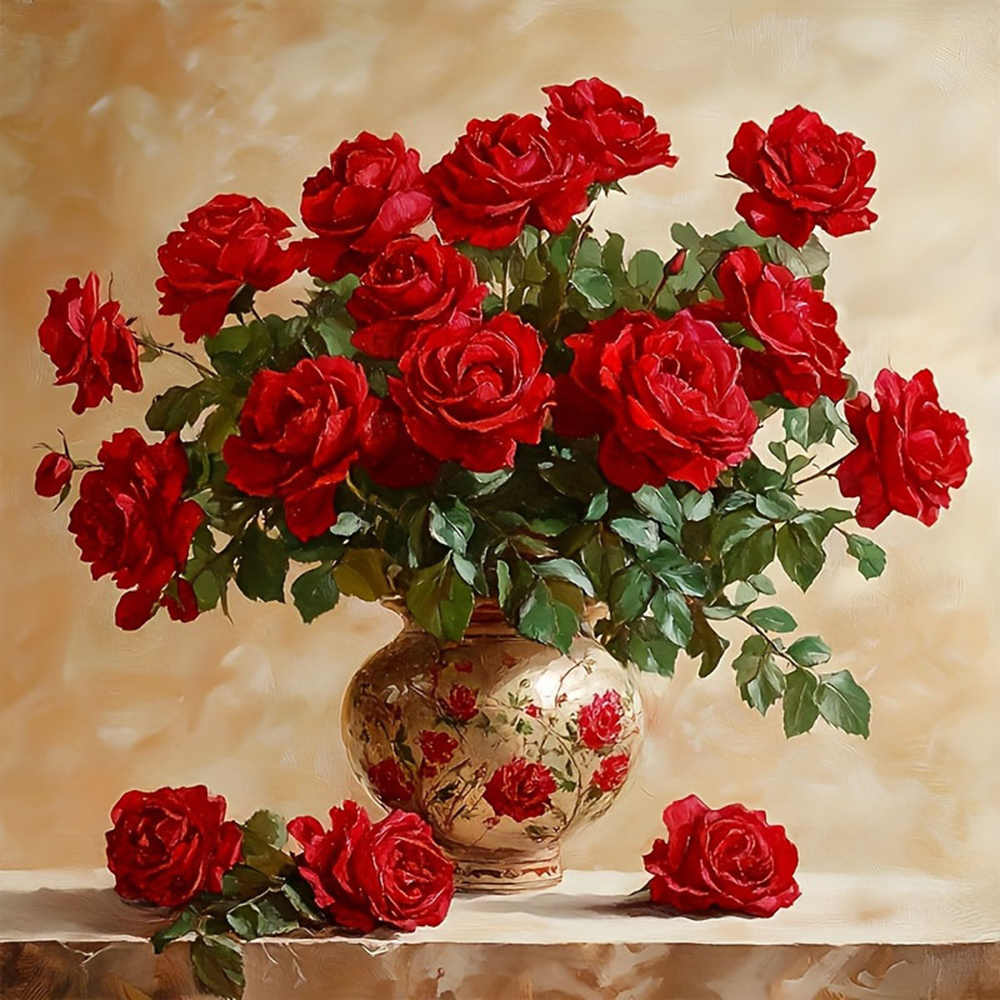 Rose Diamond Painting Full Squ - Embroidery Rose บทวิจารณ์และราคา