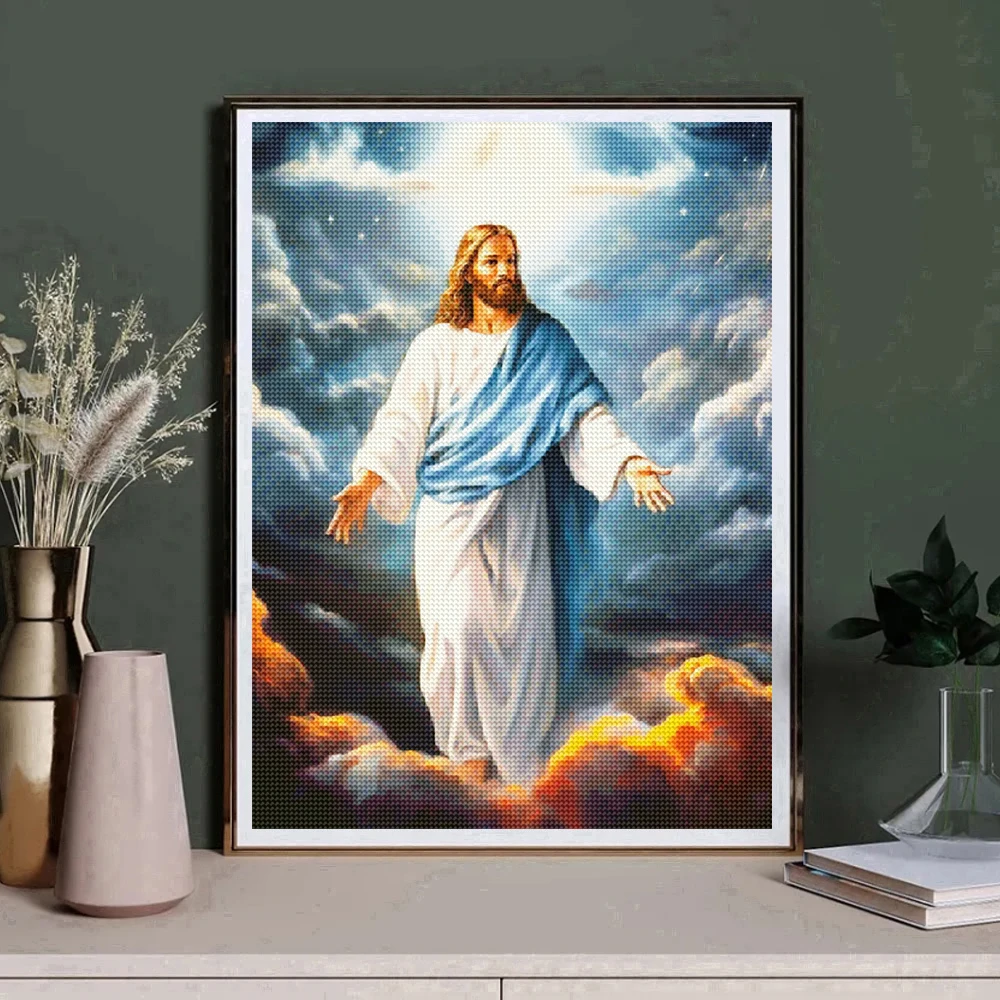 Frameless，DIY Christian Diamon - Embroidery Jesus บทวิจารณ์และราคา
