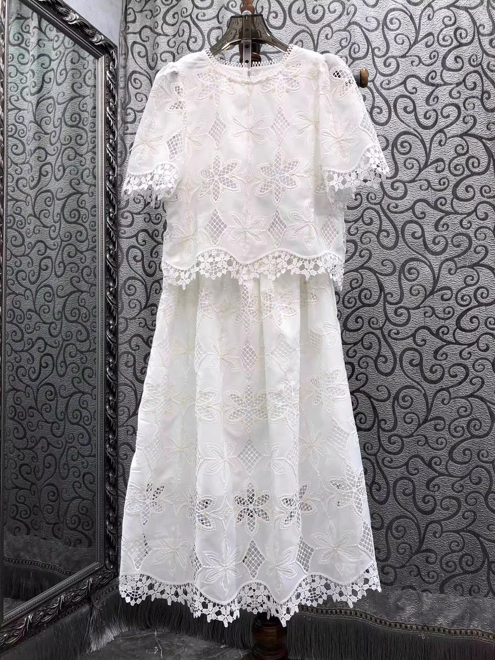 2026 Summer Fashion Skirt Suit - Embroidery Blouse บทวิจารณ์และราคา