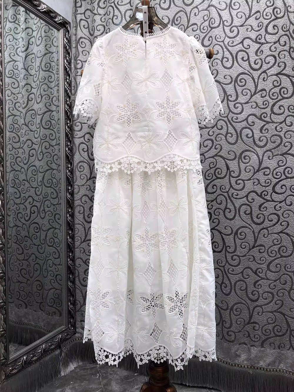 2026 Summer Fashion Skirt Suit - Embroidery Blouse บทวิจารณ์และราคา