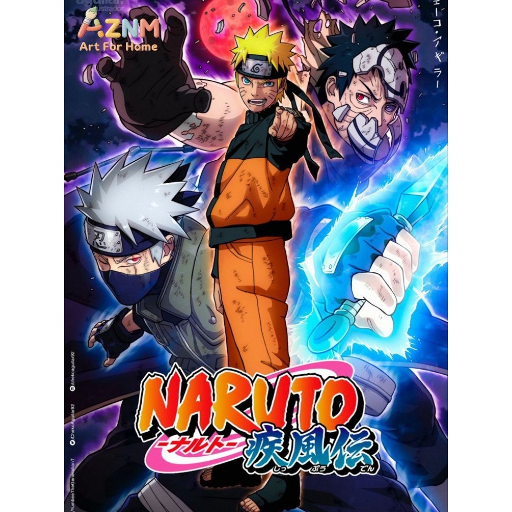 Frameless 1pc Naruto Class Sev - Embroidery Canvas บทวิจารณ์และราคา