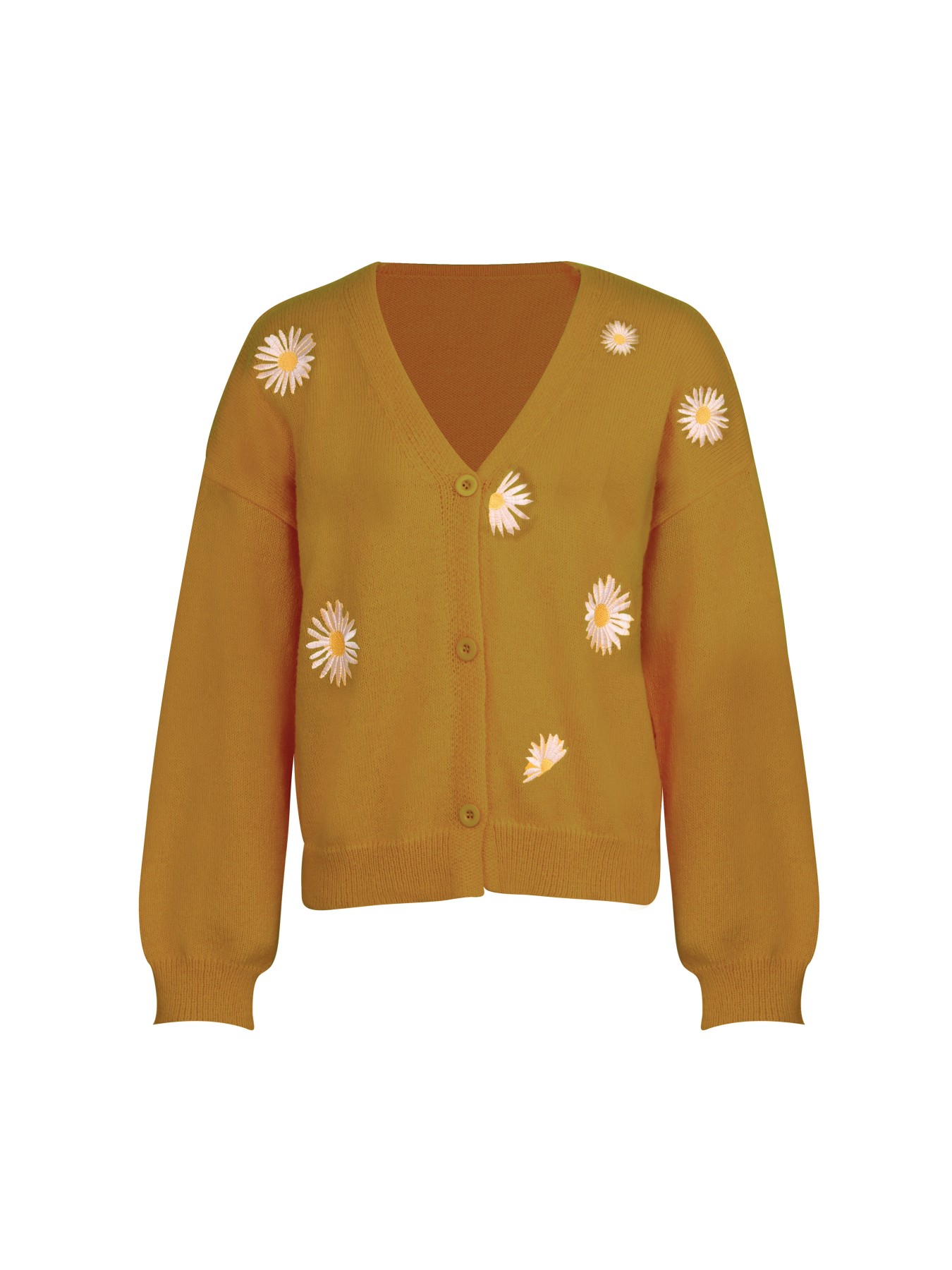 Women's Mustard Yellow Daisy E - Embroidery Daisy บทวิจารณ์และราคา