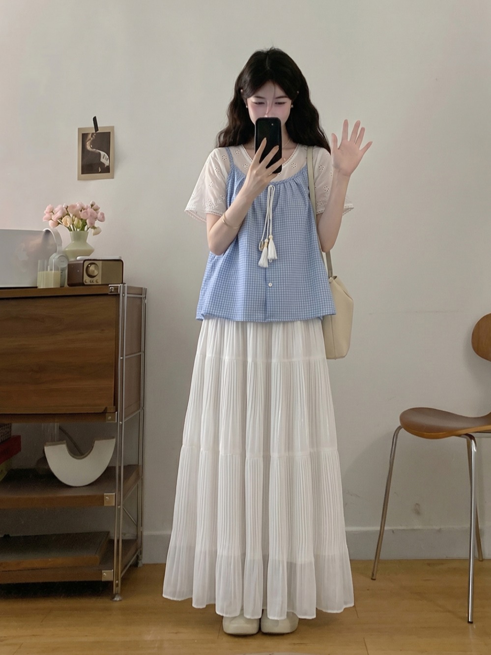 plus Size Summer New Hollow ou - Embroidery Blouse บทวิจารณ์และราคา
