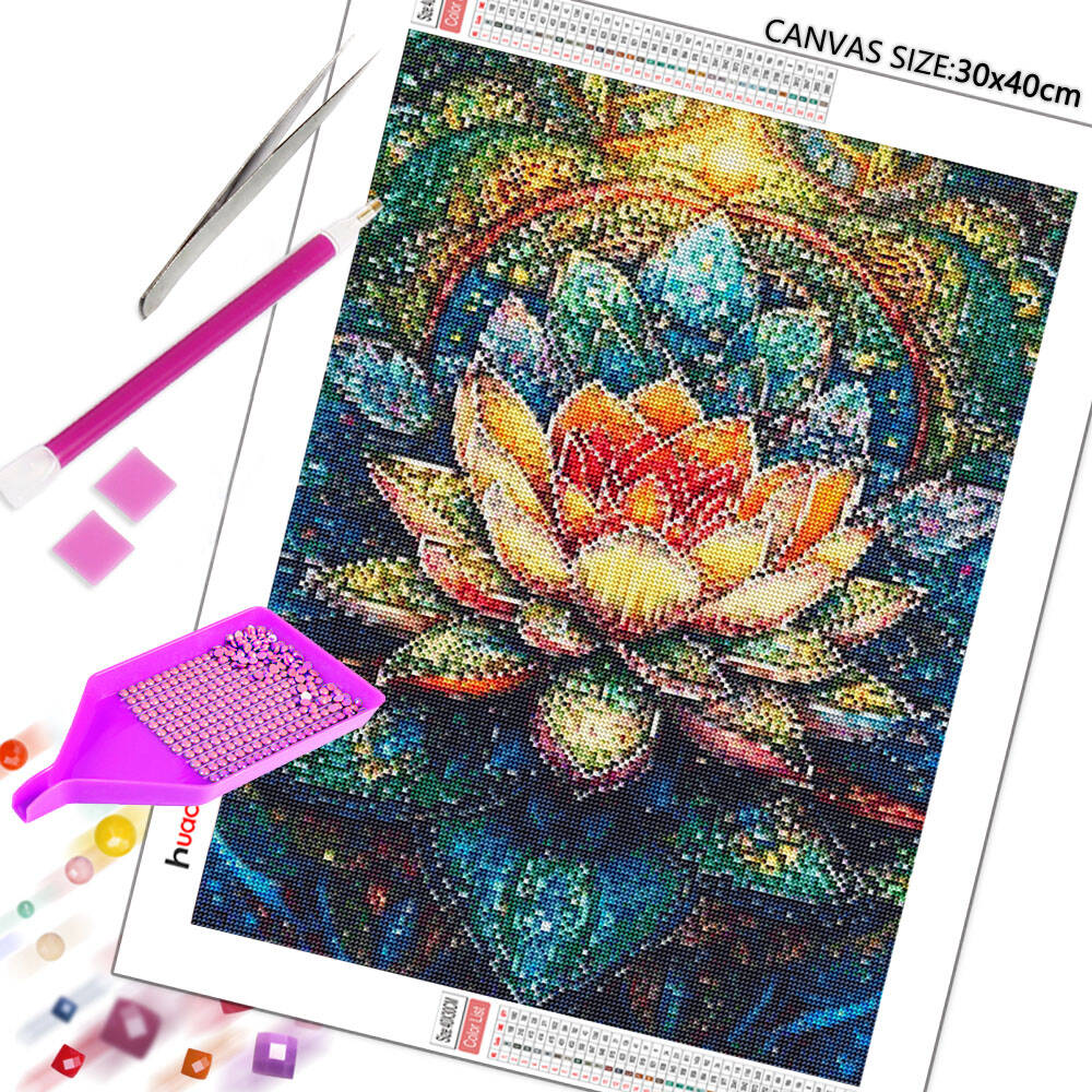 DIY Diamond Painting Lotus Dia - Embroidery Daisy บทวิจารณ์และราคา