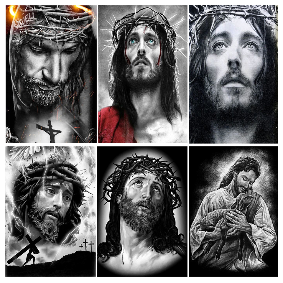 Jesus 5D DIY Diamond Painting  - Embroidery Jesus บทวิจารณ์และราคา