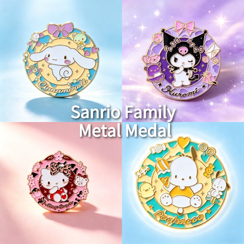 Sanrio Enamel Brooch Hello Kit - Embroidery Tulle บทวิจารณ์และราคา