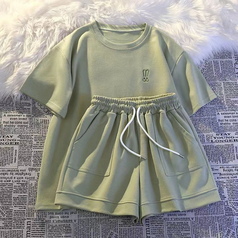 Women Short Sleeve Shorts Spor - Embroidery Blouse บทวิจารณ์และราคา